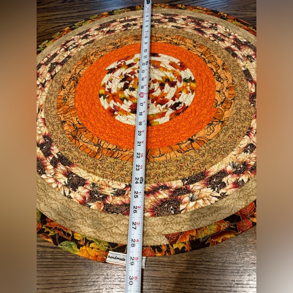 New handmade Round Fall Autumn Jelly Roll Rug - Picture 4 of 7